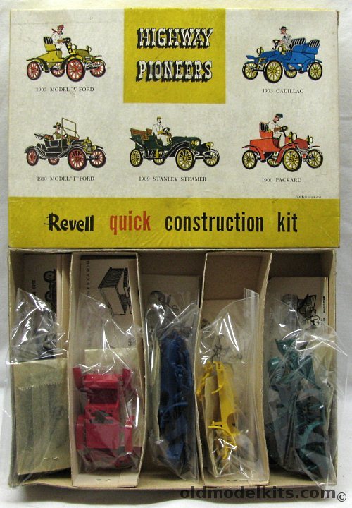 Revell 1/32 Highway Pioneers Five Kit Gift Set - 1903 Model A Ford / 1910 Model T Ford / 1909 Stanley Steamer / 1903 Cadillac / 1900 Packard plastic model kit